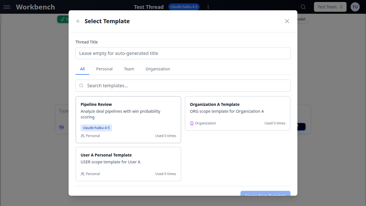 Applying template when creating new thread