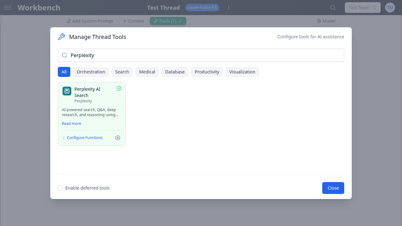 Per-Thread Tool Enable